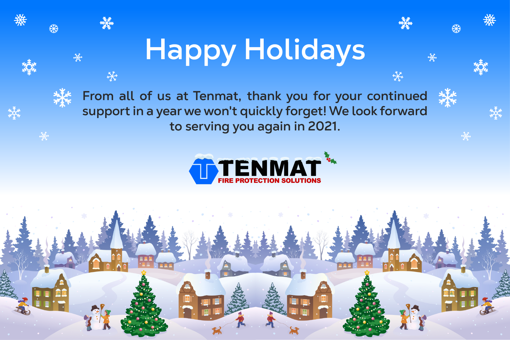 Happy Holidays Tenmat Usa